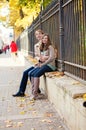 Beautiful couple on city street