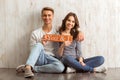 Beautiful couple at home Royalty Free Stock Photo