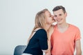 Beautiful couple hugging and looking at each other Royalty Free Stock Photo