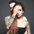 Beautiful couple with tattoo. love