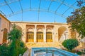 The beautiful court of the old mansion, Yazd, Iran Royalty Free Stock Photo