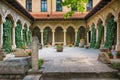 Beautiful courtyard in Stavropoleos Monastery