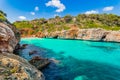 Beautiful cove beach Cala des Moro Majorca Mallorca Spain Royalty Free Stock Photo