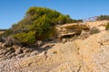 Beautiful cove (Cala Blanca) in Alcossebre Valencian Community Spain