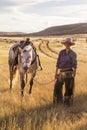 Beautiful Cowgirl With Horse