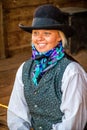 Beautiful Cowgirl in Western Scene Royalty Free Stock Photo