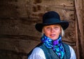 Beautiful Cowgirl in Western Scene Royalty Free Stock Photo