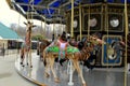 Beautiful craftsmanship in detail of carousel animals, Baltimore Zoo, Maryland,2015