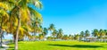 Beautiful Crandon Park Beach in Key Biscayne in Miami Royalty Free Stock Photo