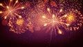 Beautiful creative fireworks scene background