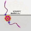 Beautiful creative rakhi on shiny background for Indian festival