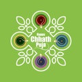 Creative Template of Chhath Festival Happy Chhath Puja Rangoli Illustration Royalty Free Stock Photo