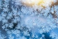 Beautiful crispy frost structure on a window