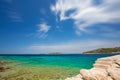 Beautiful Croatian seascape,blue sky abstract