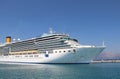 Beautiful cruise ship and blue sea