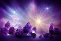 Beautiful crystal abstract background, light heaven cristals