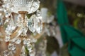 Beautiful crystal chandelier close up Royalty Free Stock Photo
