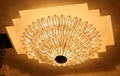 Beautiful crystal chandelier in a room Royalty Free Stock Photo