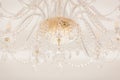 Beautiful crystal chandelier in a room Royalty Free Stock Photo