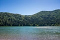 Beautiful crystal clean volcanic Saint Anna lake during summer