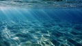 Beautiful crystal clear transparance sea, great design for any purposes. Natural background. Blue color background