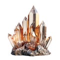Beautiful crystal 3d rendering front view isolate