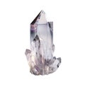 Beautiful crystal 3d rendering side view isolate