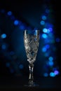 Beautiful crystal goblets for champaign Royalty Free Stock Photo