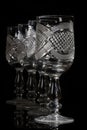 Beautiful crystal goblets Royalty Free Stock Photo