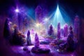 Beautiful crystal heaven. Crystal kingdom. generative ai.