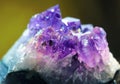 Beautiful crystal magic amethyst gem stone. Royalty Free Stock Photo