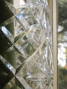 Beautiful crystal vase closeup detail.