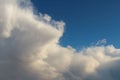 Beautiful cumulus cloud on the blue sky