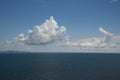 Beautiful clouds, blue sky and sea Royalty Free Stock Photo