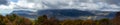 Beautiful cumulus clouds over mountains and valleys of Crimea. T Royalty Free Stock Photo