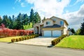 Beautiful curb appeal. Exterior design idea Royalty Free Stock Photo