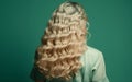 Beautiful curly blonde hair lock, Generative AI
