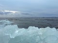 Curonian spit shore in winter, Lithuania Royalty Free Stock Photo