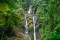 Beautiful Curug Waterfall Cilember in the jungle of Indonesia