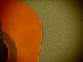 Curve of Classic Guitar Retro smooth Feel Color Royalty Free Stock Photo