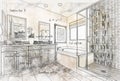 Beautiful Custom Master Bathroom Design Drawing Details