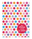 Beautiful and dots texture card