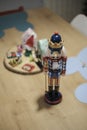 Beautiful and cute modern wooden soldier as a Christmas decoration
