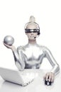 Beautiful cyber woman Royalty Free Stock Photo