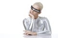 Beautiful cyber woman Royalty Free Stock Photo