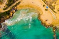 Beautiful Cyprus, Konnos Bay in Cape Greko natural park, rock arch near of Ayia Napa Royalty Free Stock Photo