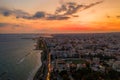 Beautiful Cyprus, Konnos Bay in Cape Greko natural park at sunset Royalty Free Stock Photo