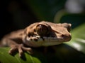 a beautiful cyrtodactylus reptile in the wildness