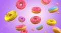 beautiful 3d donuts with high resolution and sharp details