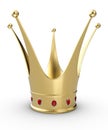 Beautiful 3d illustration of a gold Princess crown